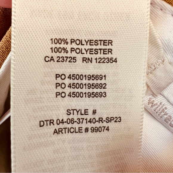 ARITZIA WILFRED HIGH WAIST BELTED EFFORTLESS TROUSERS NEUTRAL TAN SIZE 12 - Picture 6 of 8